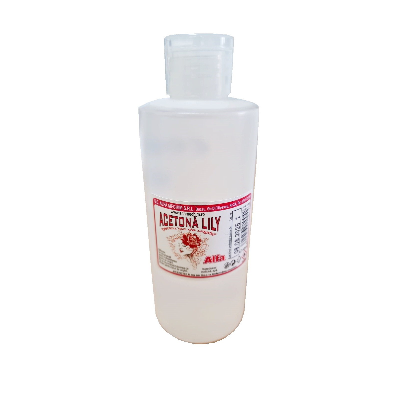 Acetonă Lily, flacon plastic 200 ml